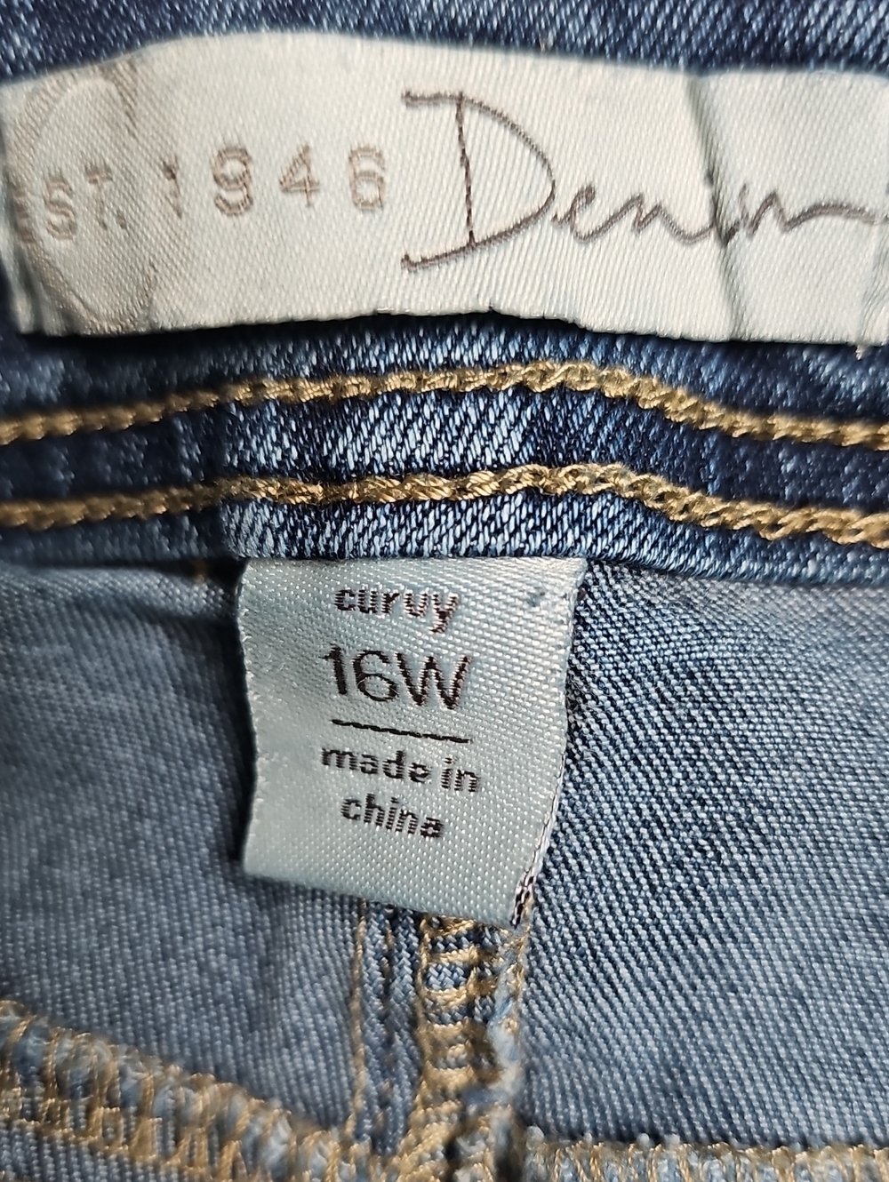 Est. 1946 Embroidered Dark Blue Women's Skinny Jeans - Picture 6 of 6